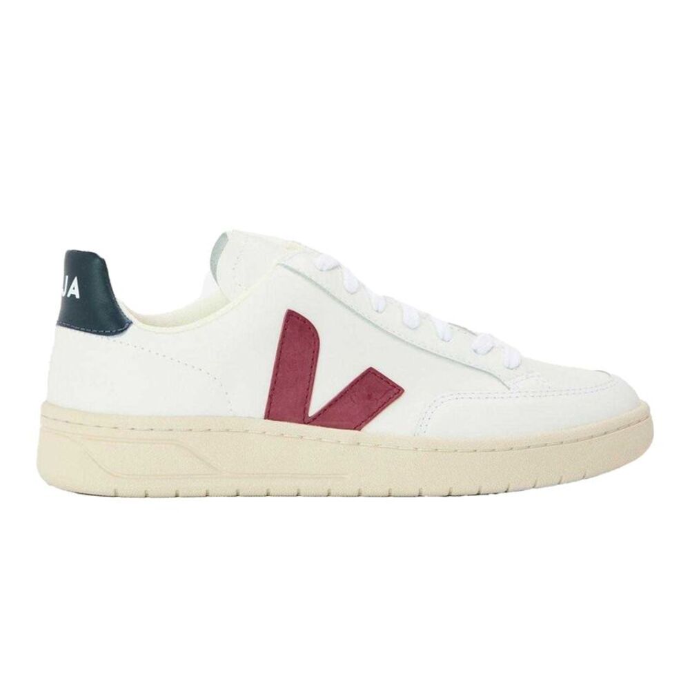 Veja Mens V Leather Court Trainers / White